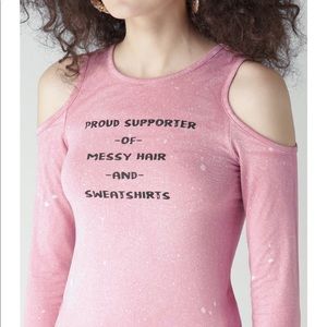 Cold Shoulder Long Sleeved Top